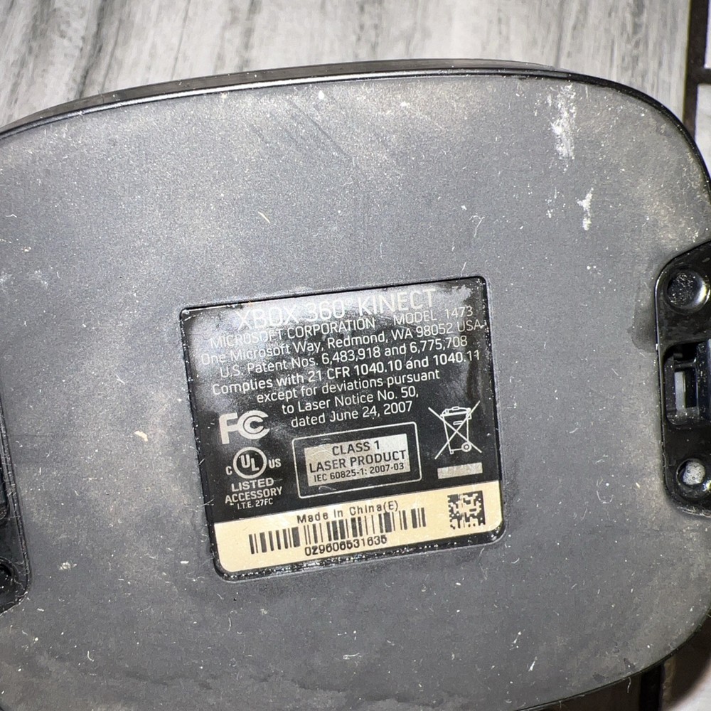 Microsoft Xbox 360 Kinect Black Model 1473