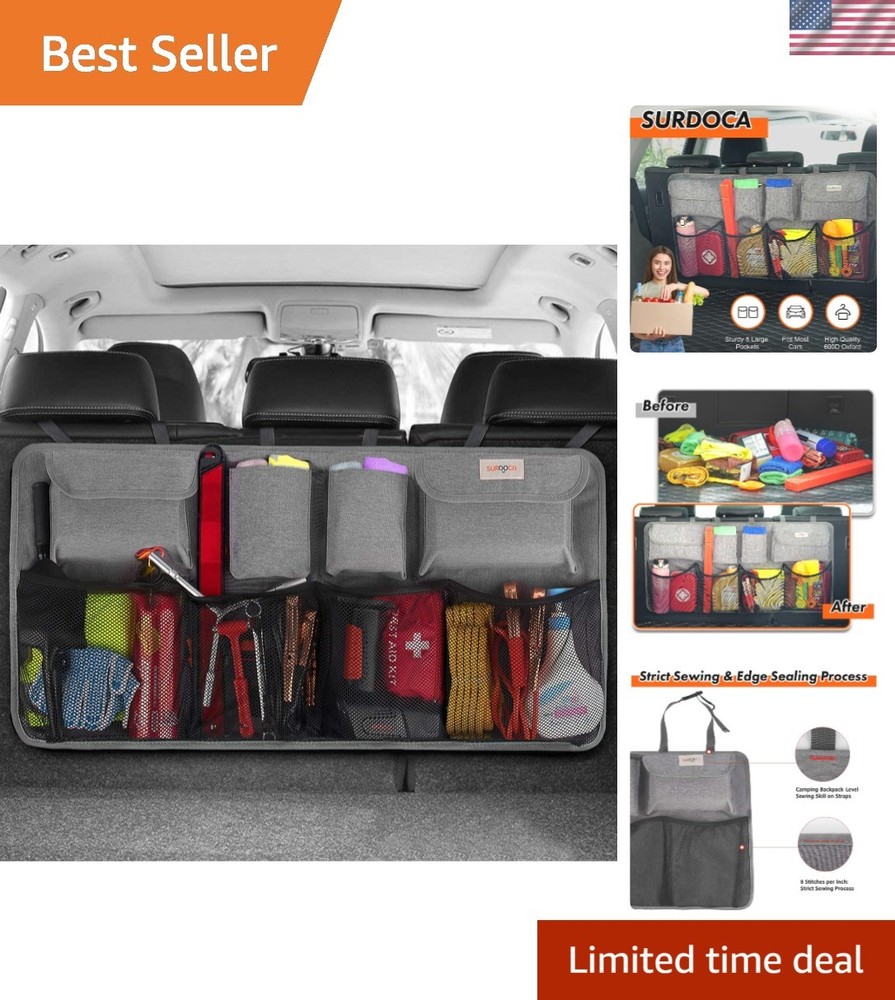 Versatile Waterproof Trunk Organizer - 8 Compartments for Ultimate Storage