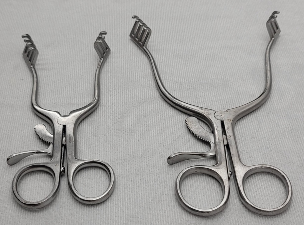 2 Piece Jarit Weitlaner Retractor 4x3 Blunt 6.5" & 5.5"
