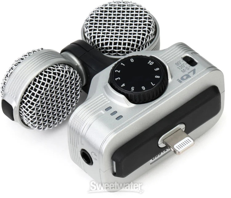 Zoom iQ7 Rotating Mid-Side Stereo Microphone for iOS