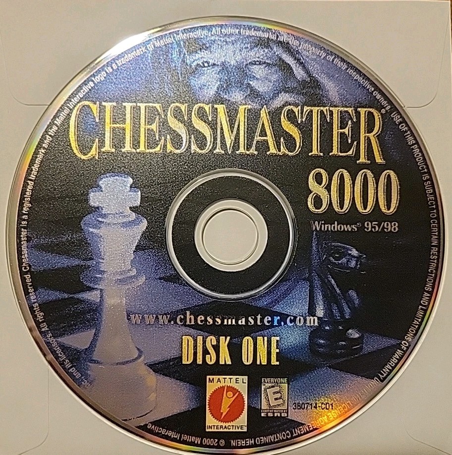 Chessmaster 8000 Disk Disc 1 Only PC Computer Game Windows 95/98 PC Video Game