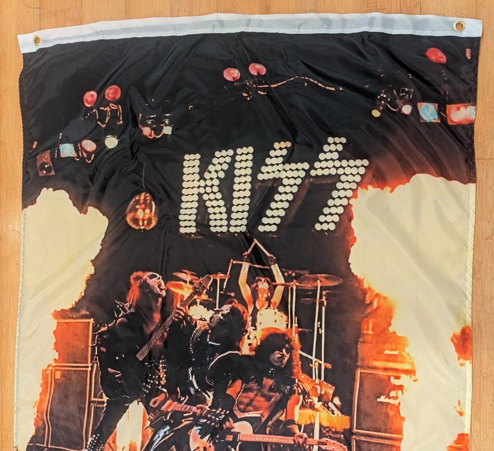ACE FREHLEY GIANT KISS ALIVE! 1975 COBO HALL 3X5 FLAG BANNER NEW *L@@K*