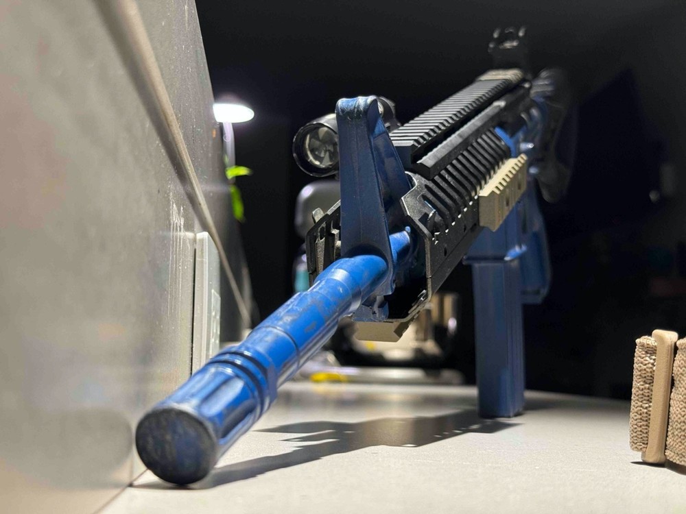 Ring's Blue Gun Training Replica Accessorized: VLTOR/Surefire/DanielDefense/GGG