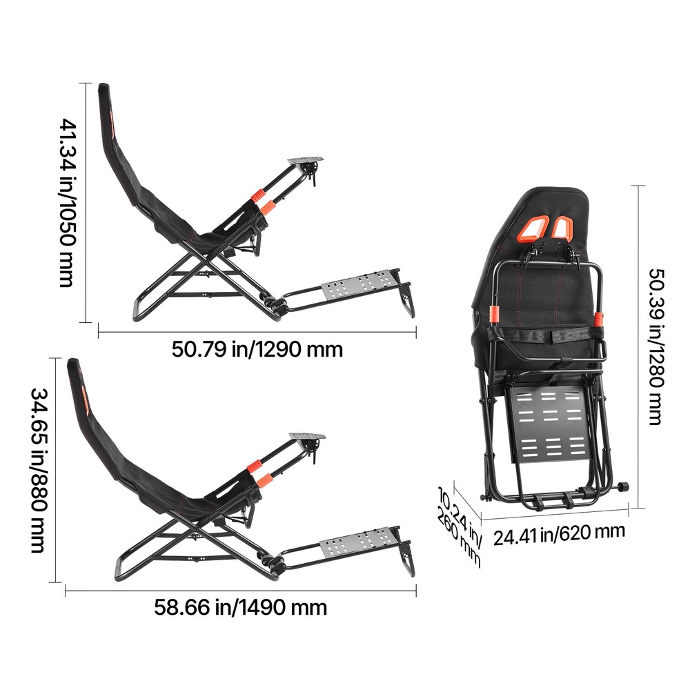 Uimoso Foldable Racing Wheel Stand Compatible with Logitech,Thrustmaster,Fanatec