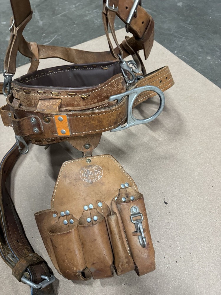 Bashlin Climbing Belt Harness Size D26 Bashlin Bag Strap Lineman Arborist Tree