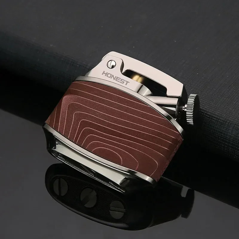 Creative Retro Shape Kerosene Lighter Press Ignition Metal Material Texture