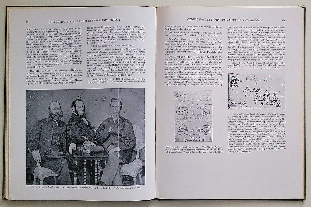 Confederate Stamps, Old Letters and History 1959 book SIGNED by Raynor Hubbell