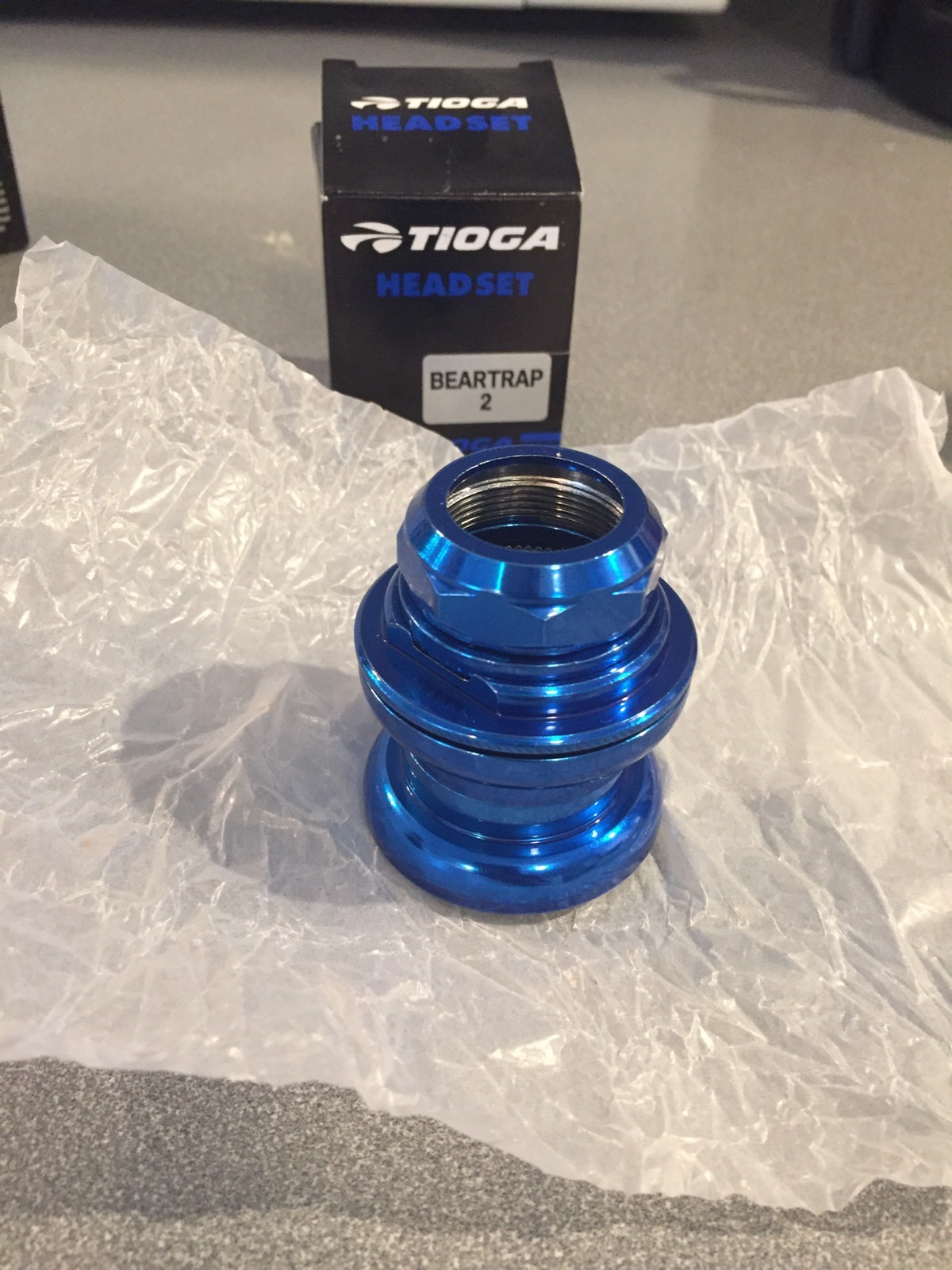 OLD SCHOOL BMX TIOGA BEARTRAP 2 HEADSET BLUE 1" threaded NEW tange gt