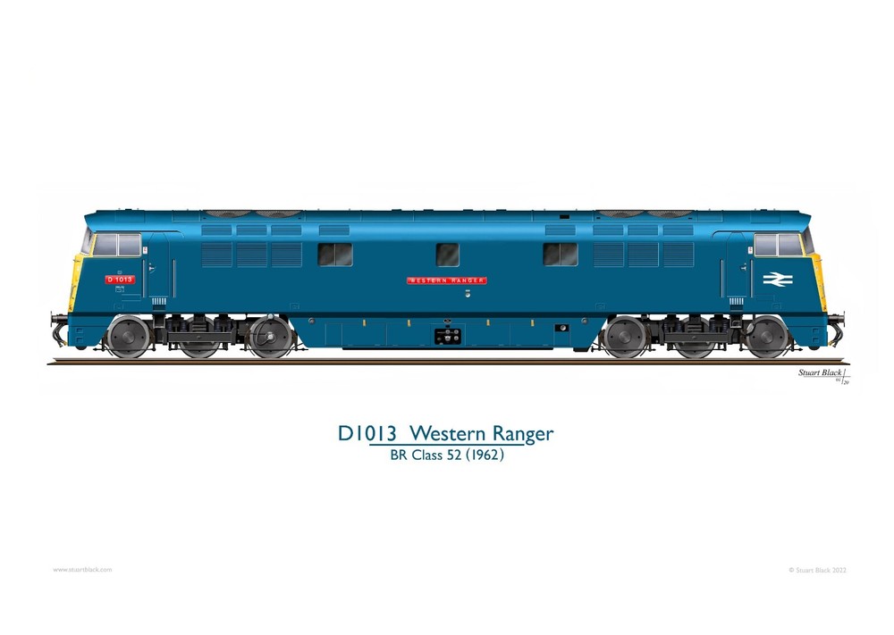 BR Class 52 D1013 Western Ranger - Print NEW