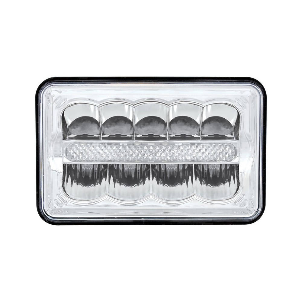 ULTRALIT 4"x6" High Power LED Rectangular Headlight w/ White Position Light Bar