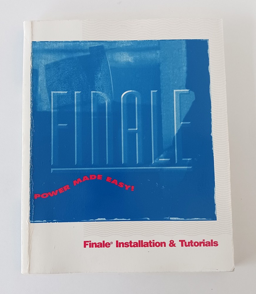 Finale 97 Installation & Tutorials Manual w/ Install Key Number Music Notation