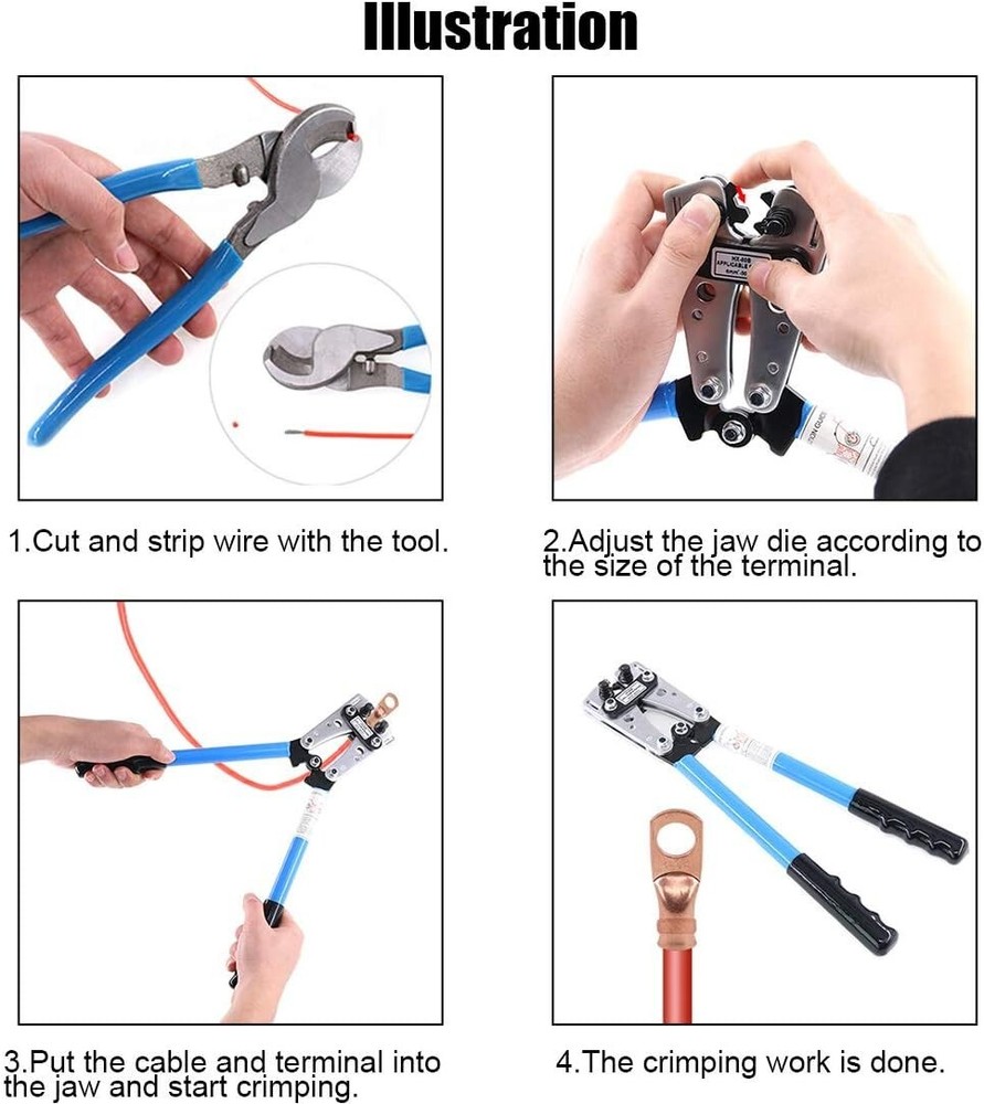 200Pcs Assorted Copper Ring Lugs Terminal Wire Bare Cable Crimp Connectors Kit