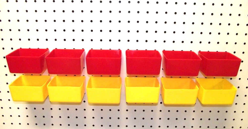 16 Piece Pegboard Plastic Bin and Plastic Tool Holder Kit