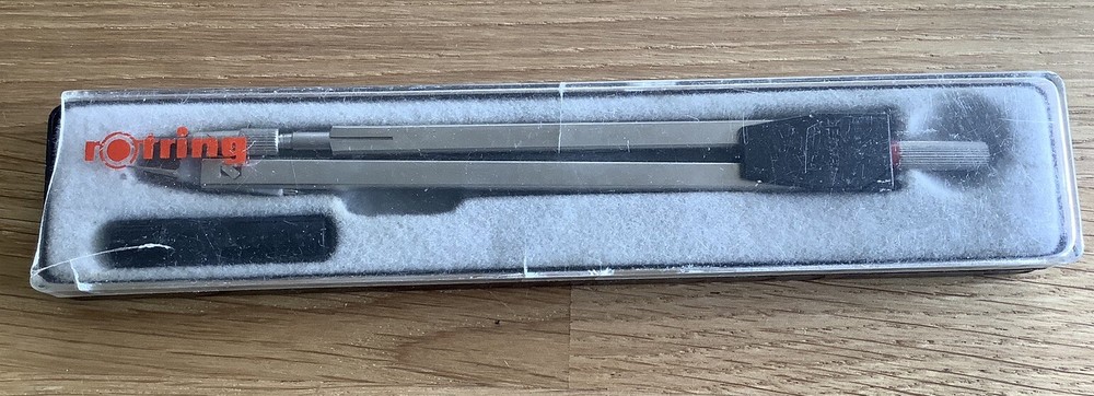 Vintage Rotring Compass In Original Case