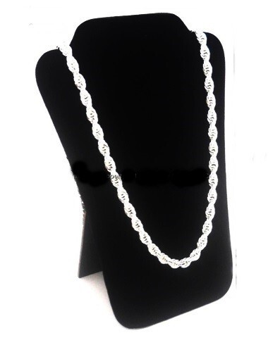 1 Tall Black Necklace Pendant Easel Back Jewelry Display Stand 12 1/8"H