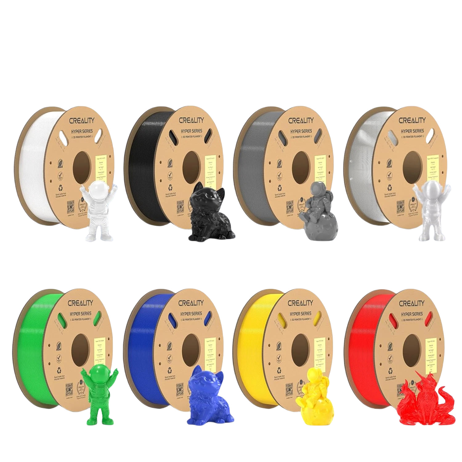 5KG/10KG Creality Hyper PETG Filament Glossy 30-600mm/s High Speed 3D Filament