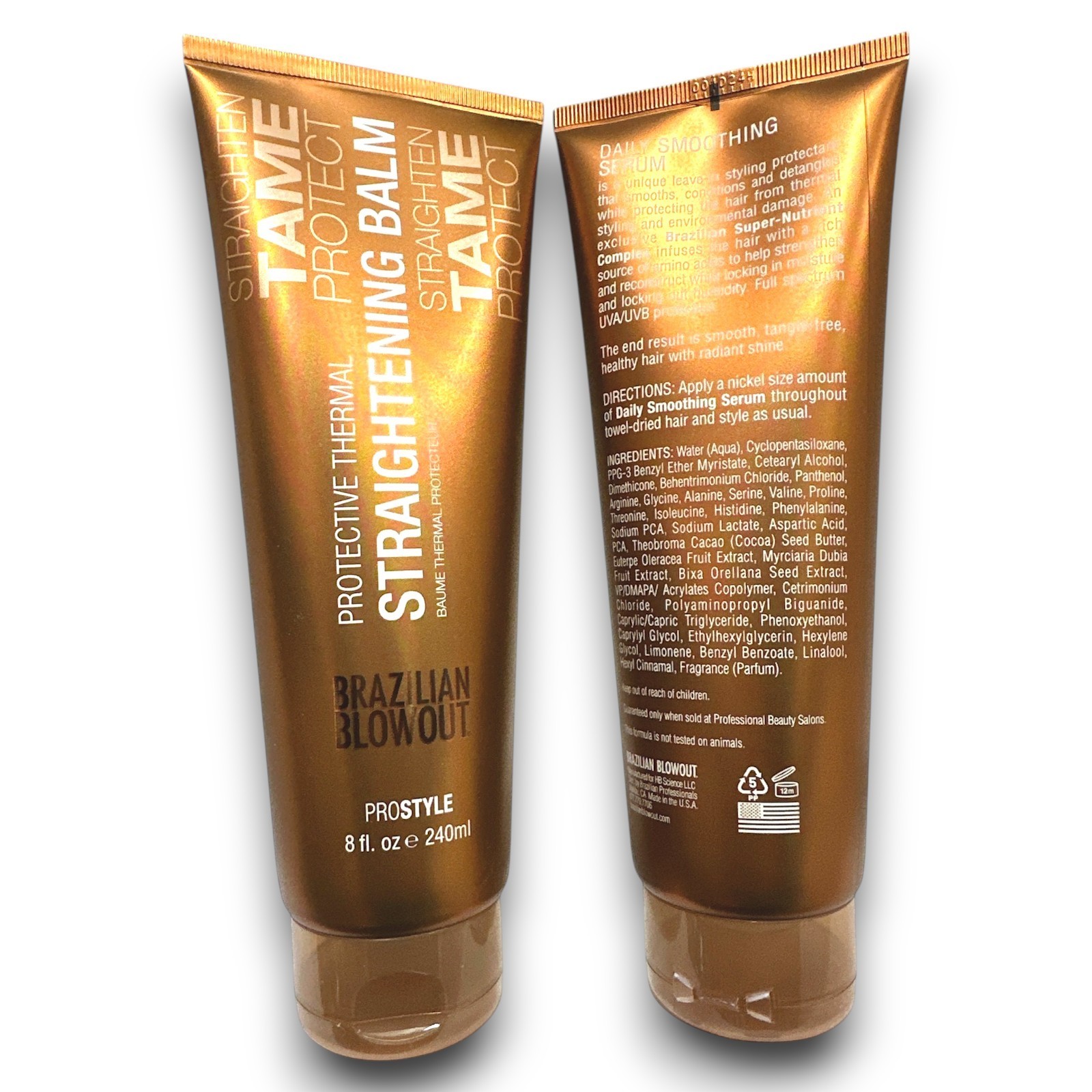 Brazilian Blowout Thermal - STRAIGHTENING - Balm Protecteur 8 oz NEW PACKAGING