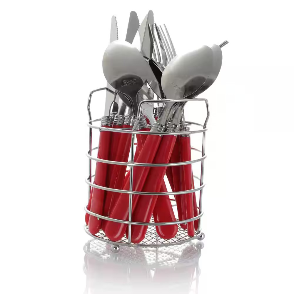 Sensations II 16-Piece Red Flatware Set (Service for 4)