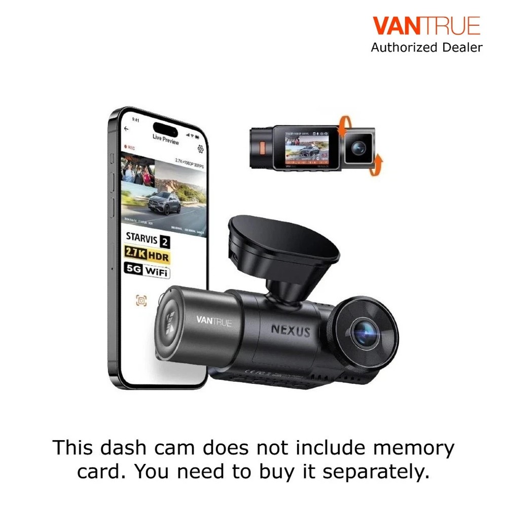 Vantrue N2X 2.7K Front & Interior Dash Cam | Authorized Dealer