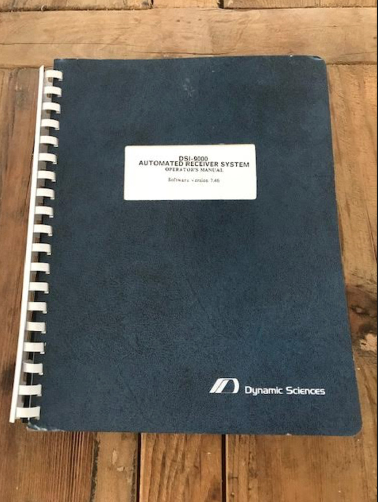 Dynamic Sciences DSI-9000 Automated Receiver System Operator's Manual