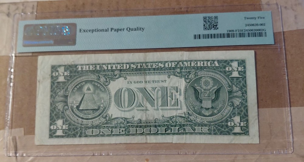 Graded $1 1977 Gutter Fold Error- one of a kind