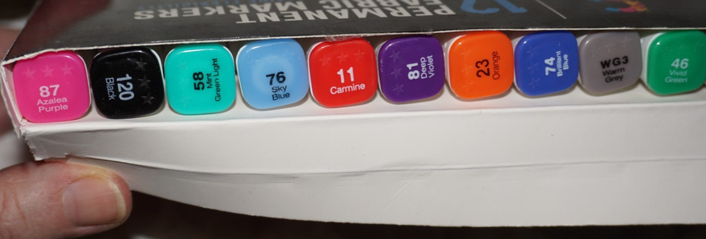 12, Creative Joy, Permanent Fabric, Dual Tip (Fine & Broad) Markers