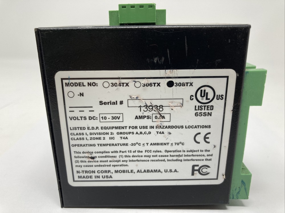 N-Tron 308TX Ethernet Switch 10-30V 0.5A