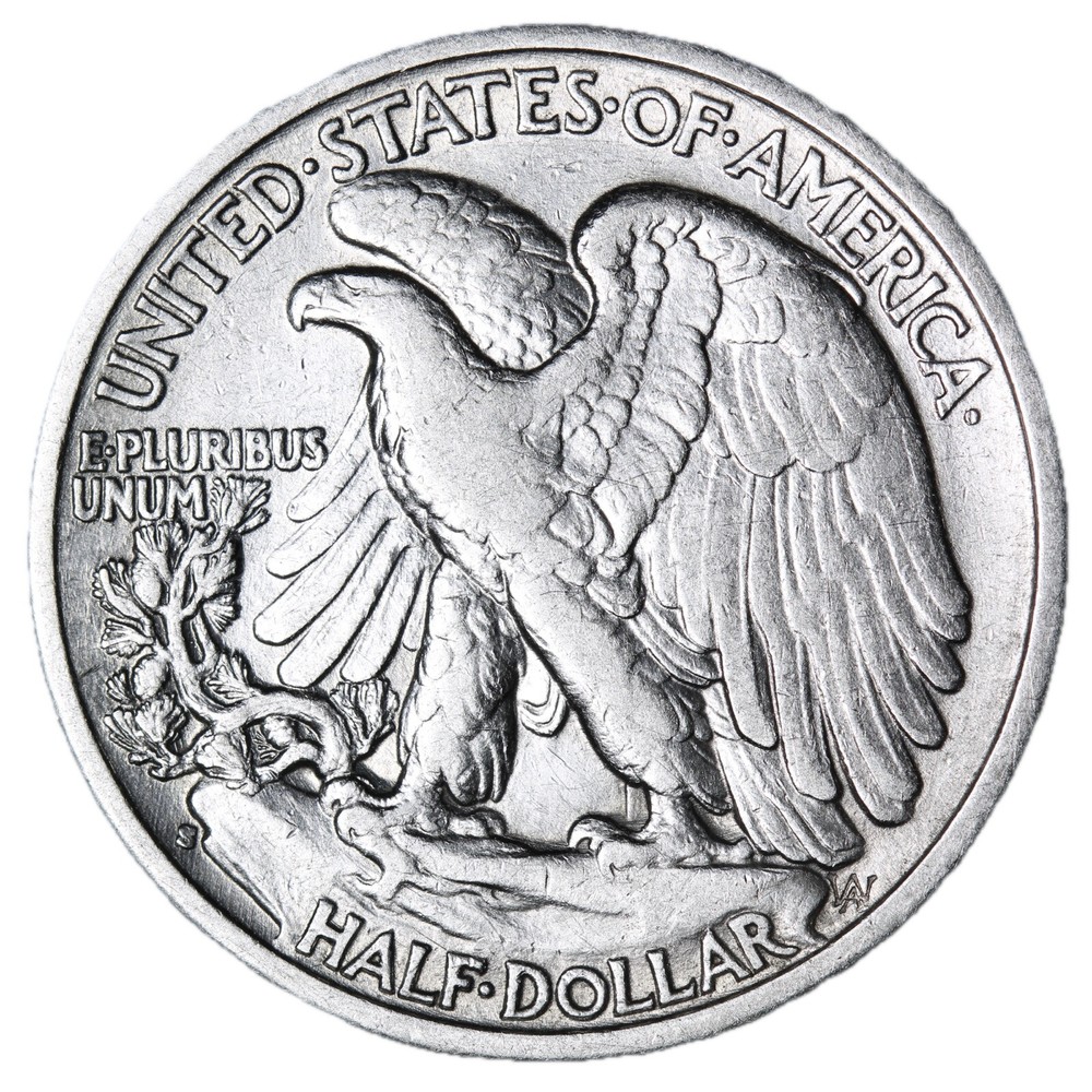 1936-S Walking Liberty Half Dollar In AU Condition