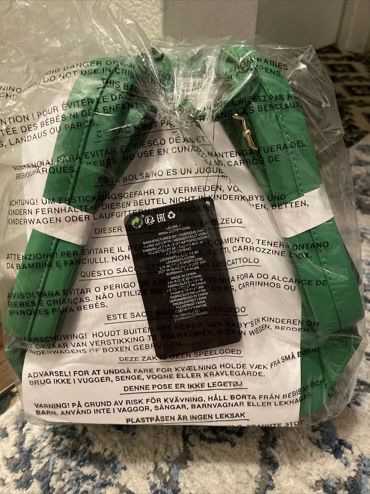 NWT Loungefly Tinker bell Green Sequin Mini Backpack