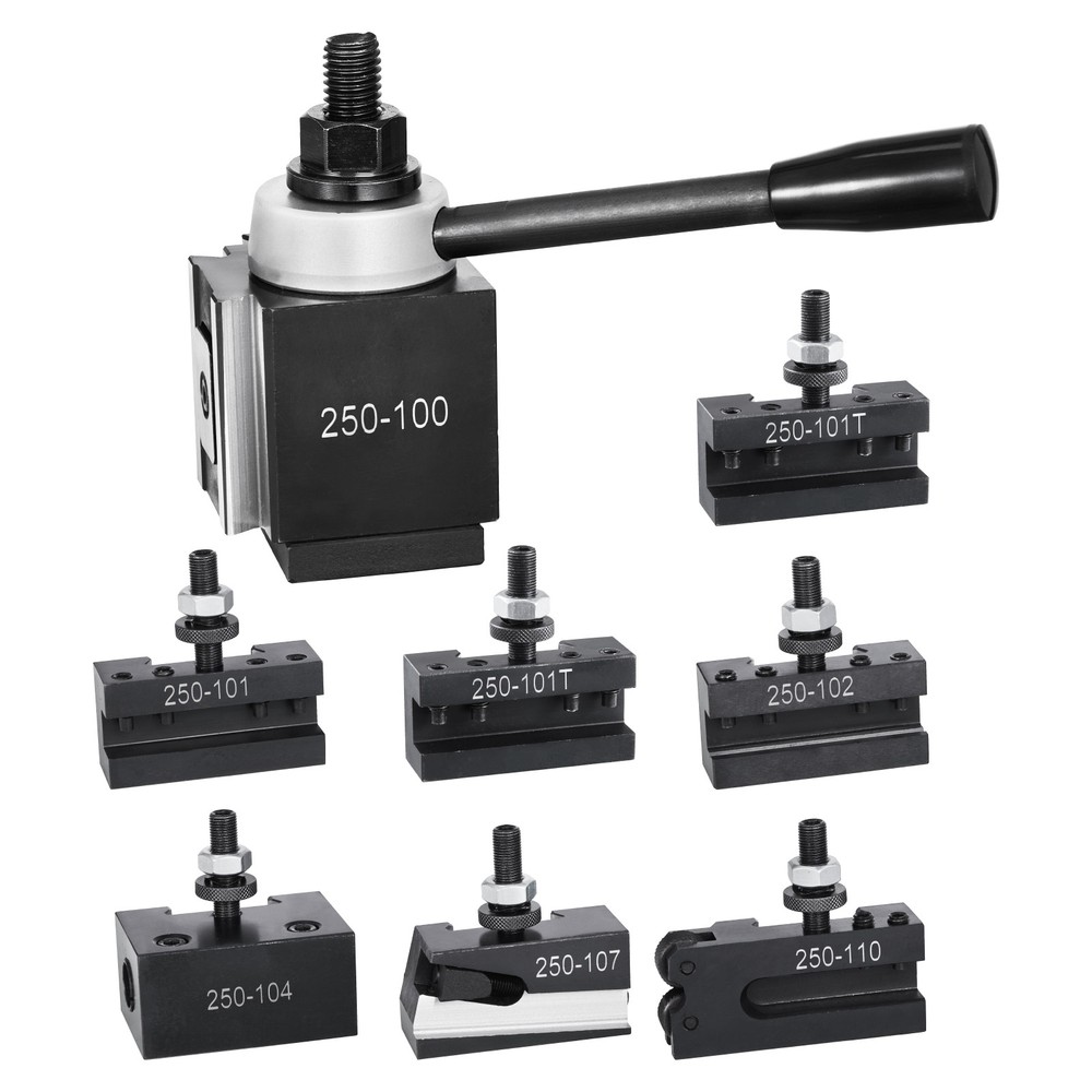 Quick Change Tool Post Set 8 Pcs Lathe Tool Holders for 6"-12" Mini Lathe Swing