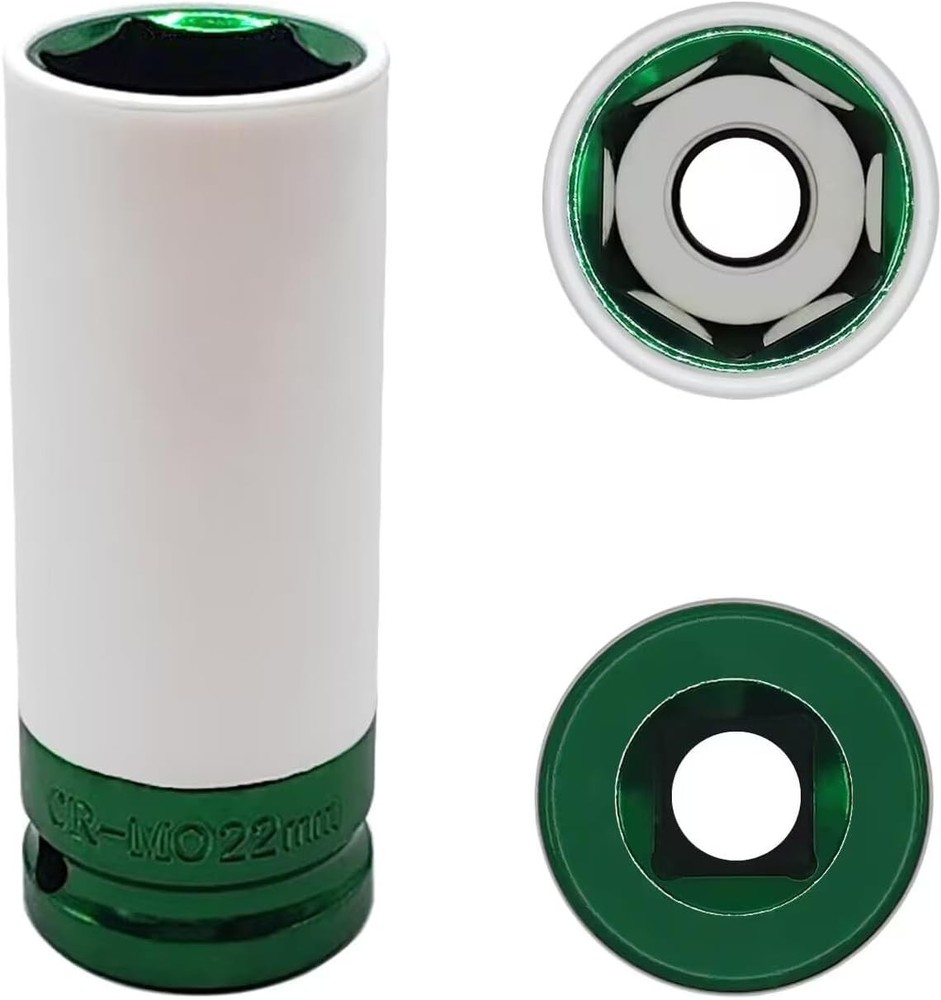 22mm 1/2" Drive Wheel Protector Impact Socket, Non-Marring Lug Nut Thin 22MM