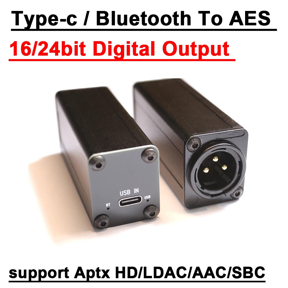 Type-c USB Bluetooth To AES USB Digital Interface 16/24bit PC Phone OTG To Digit