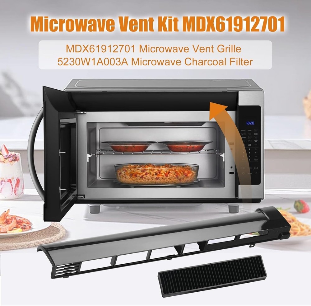 Microwave Vent Grille and Filter Replacement for LG Models - Efficient & Durable