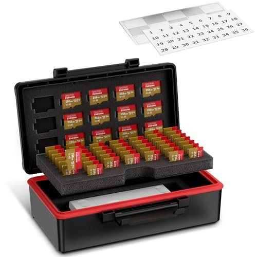 58 Slots TF Micro SD MSD Memory Card Case Holder Water for 58 Micro SD