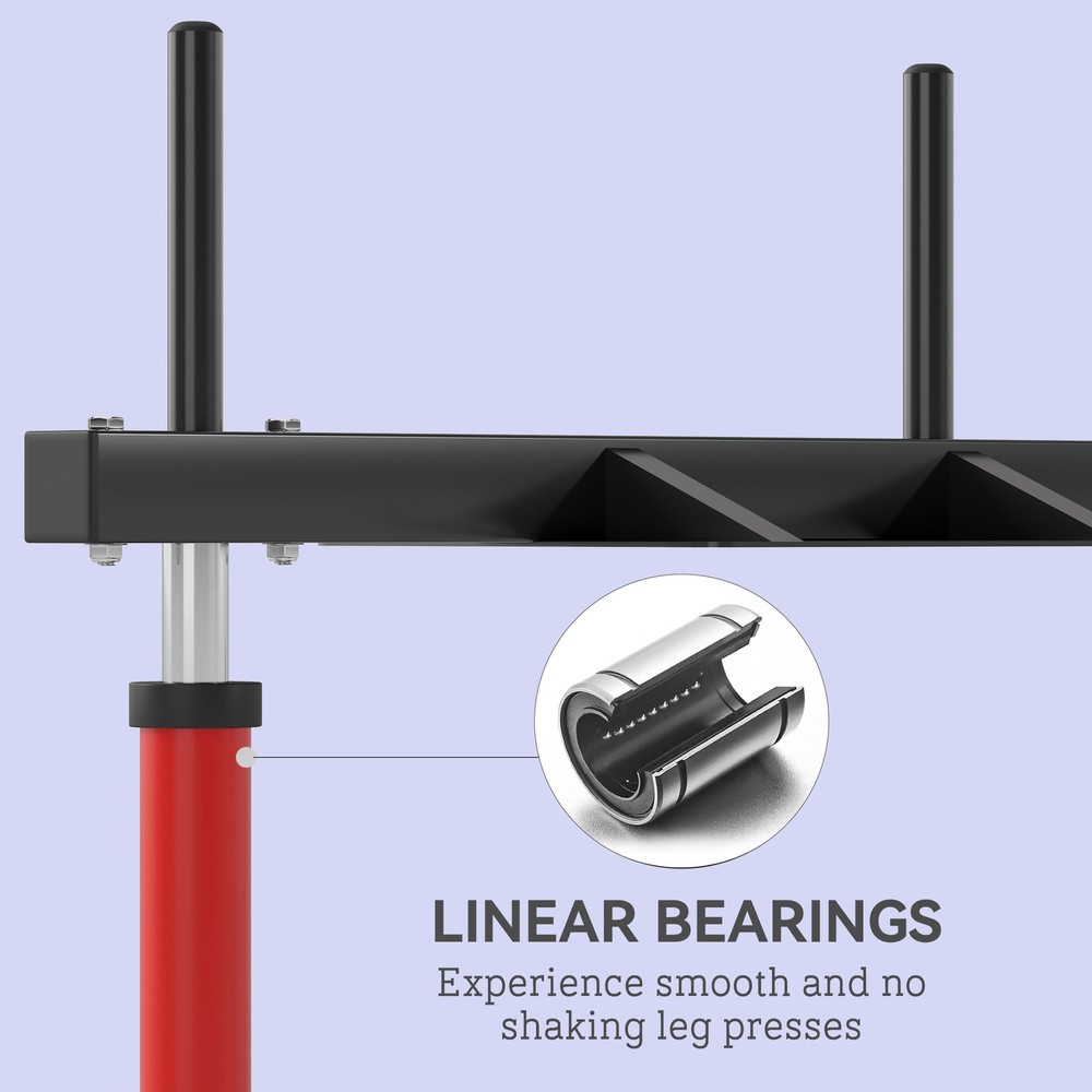 Soozier Leg Press Machine with Adjustable Leg, Back, Head Positions, Red