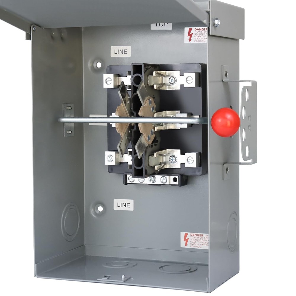 100A Manual Transfer Switch for Generator, Manual Generator Transfer Switch, 120