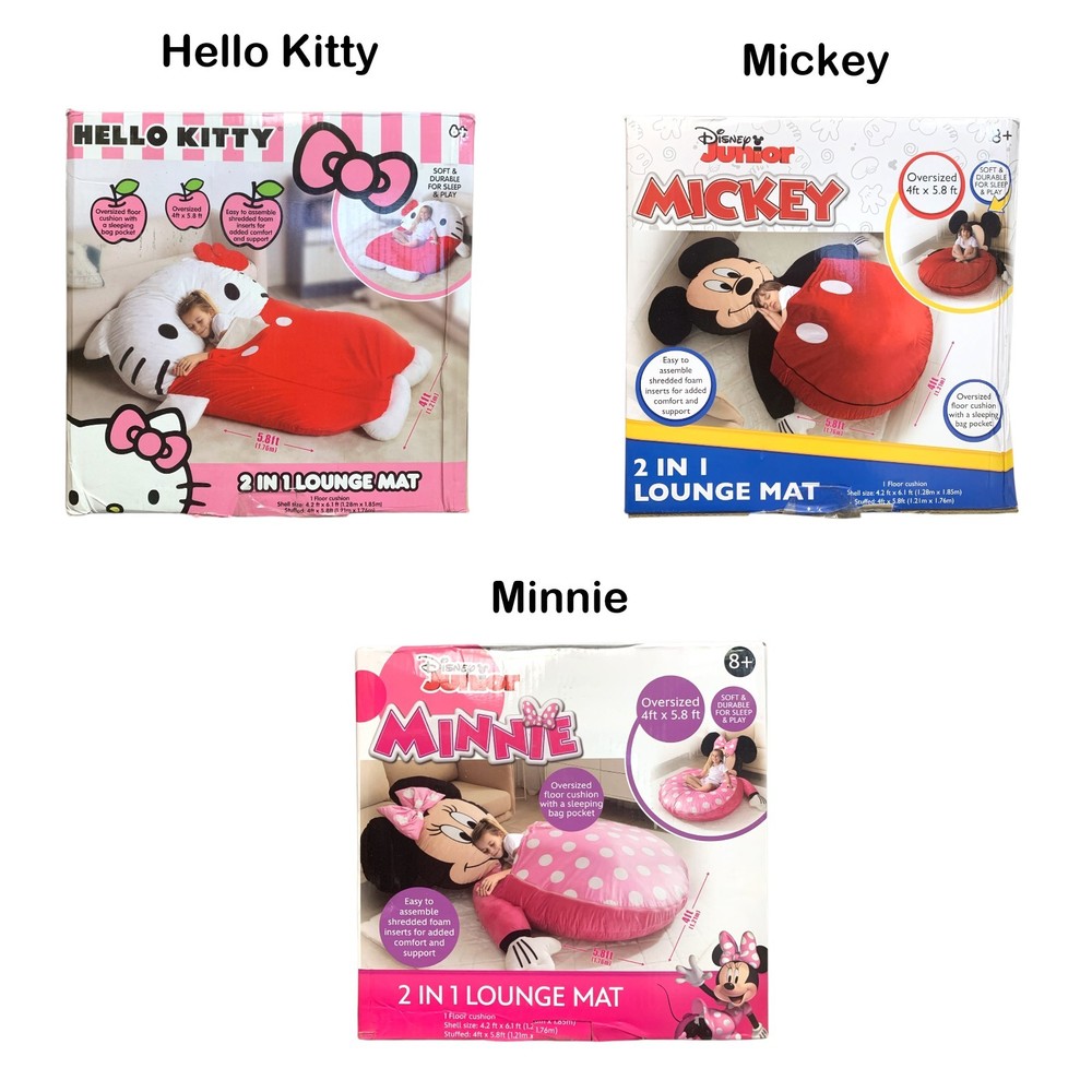 Licensed Character Kids Oversized 2 in 1 Lounge Mat, 4 ft. by 5.8 ft.