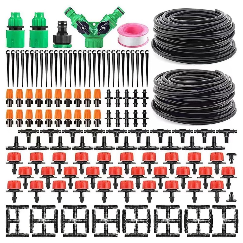 98.5FT Drip Irrigation System Kit, 149PCS Automatic Micro Drip Irrigation Kit fo
