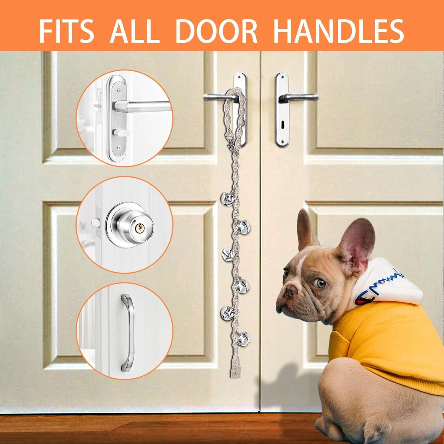 Dog Bells to Go Outside & Puppy Potty Training, Adjustable Dog Door Bell Ring to