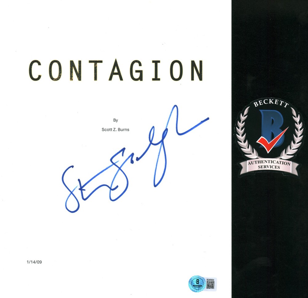 Steven Soderbergh Signed Autograph Contagion  Director Full Movie Script BAS COA