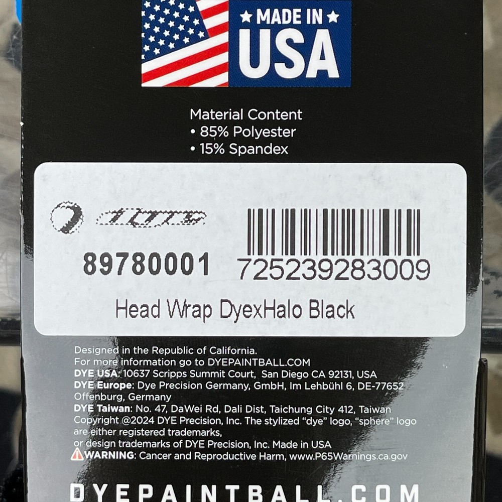 NEW Dye X Halo Head Wrap - Black/White