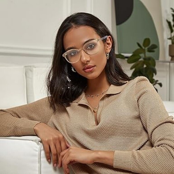 Blue Light Blocking Glasses Women Ease Computer Digital Eye Strain Blurry Vision
