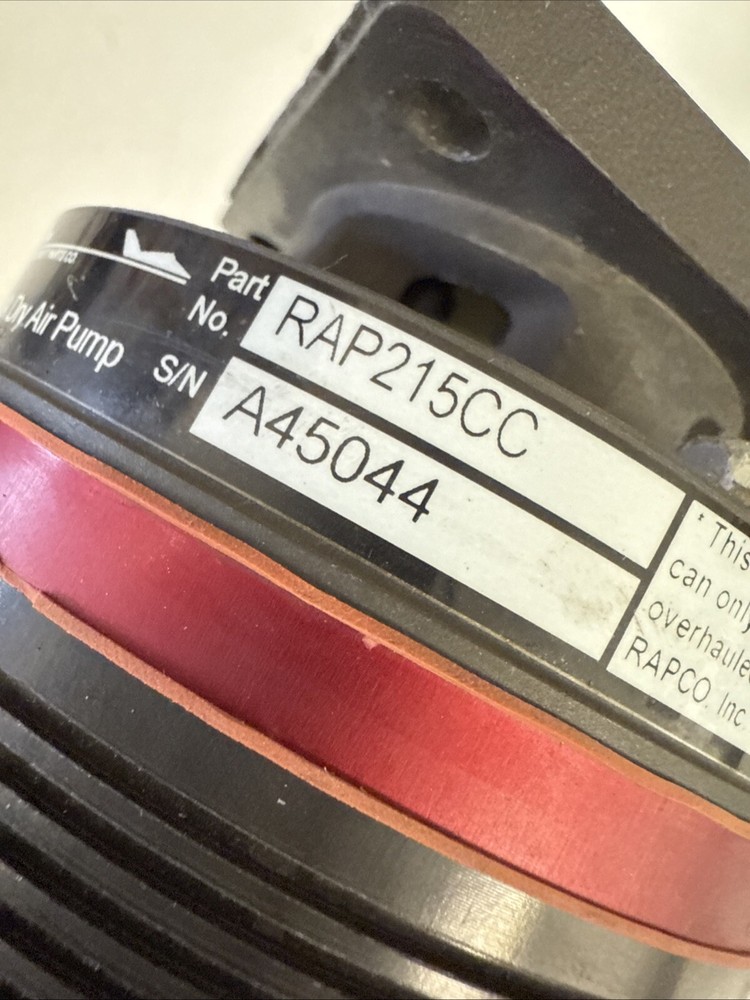 RAPCO DRY AIR VACUUM PUMP P/N RAP215CC