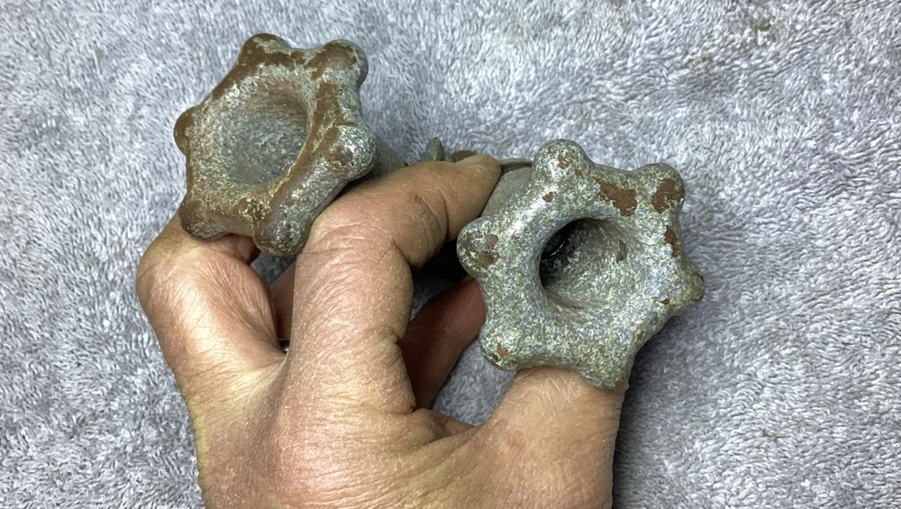 VTG. DELTA/ROCKWELL 4” JOINTER CAST IRON TABLE ADJUSTING KNOBS