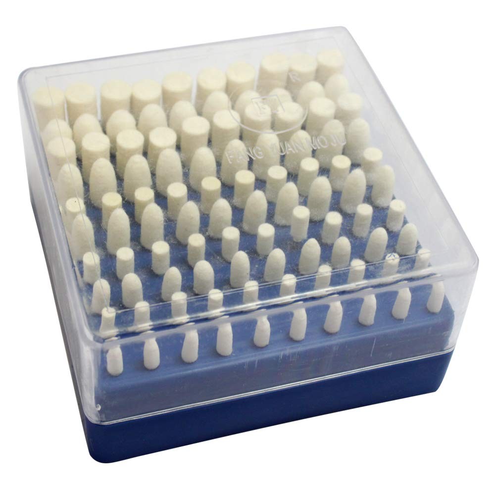 Oudtinx 100pcs Multifunctional Wool Felt Mandrel Mounted Grinding