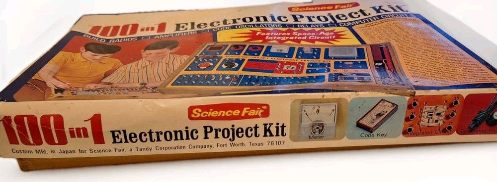 1972 Science Fair 100 In 1 Electronic Project Kit With Manual Untested