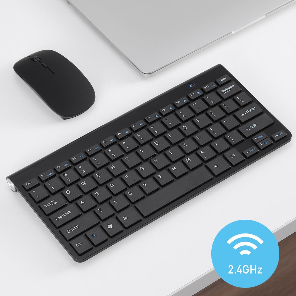 Mini Wireless Keyboard & Mouse Set Waterproof 2.4G for Mac Apple PC Computer US