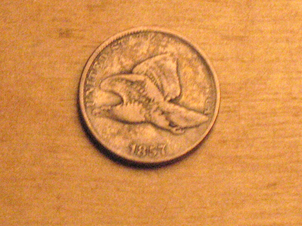 US 1857 Flying Eagle Cent Circulated Not Cleaned
