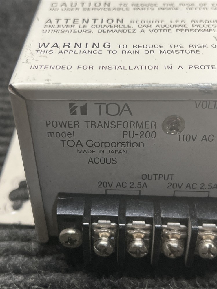 Used TOA Power Transformer Unit PU-200