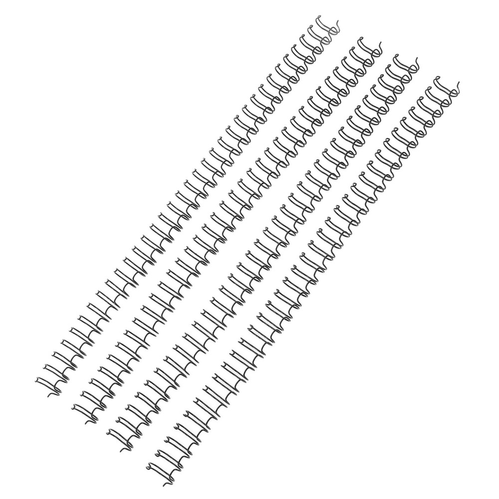 Black 100x Double Loop Wire Binding Spine 60 Sheet Capacity 3:1 Pitch 34 Loop 9.